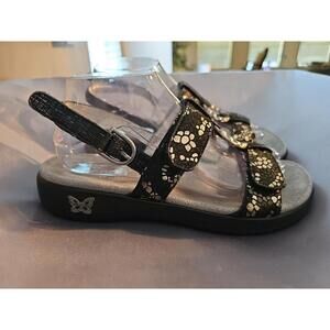 Alegria Julie Pewter Mosaic‎ Women's Leather Sandals Sz 40 US 9